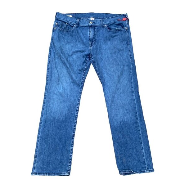 True Religion Jeans Size 38 RICKY RELAXED STRAIGHT Blue - Picture 4 of 6